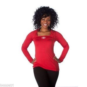 All Sport Couture NFL Womens San Francisco 49ers Red Zone Shirt New With Tags